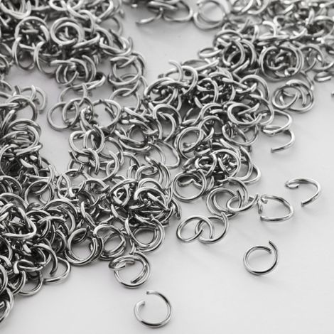 Kółeczka ze stali chirurgicznej 6mm Srebrne, 20szt
